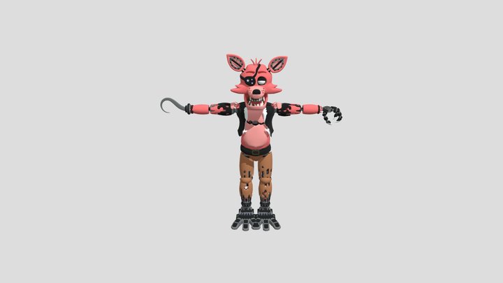 Bun-Zai's Classic Freak Foxy (Version 1) 3D Model
