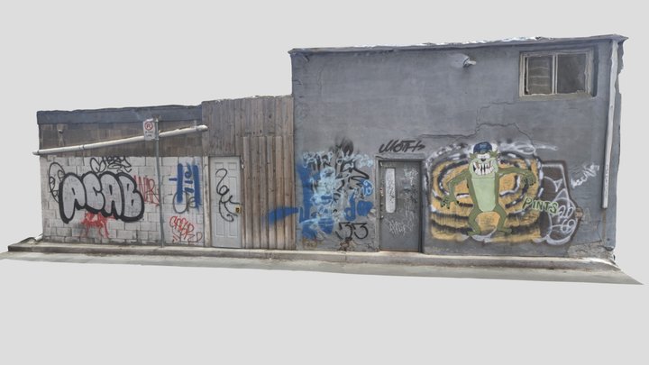 Graffiti Alley Way 3D Model