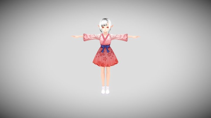 Luna elf girl 3D Model