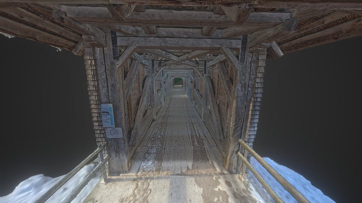 Le "Pont qui branle" - Gruyères - Suisse 3D Model