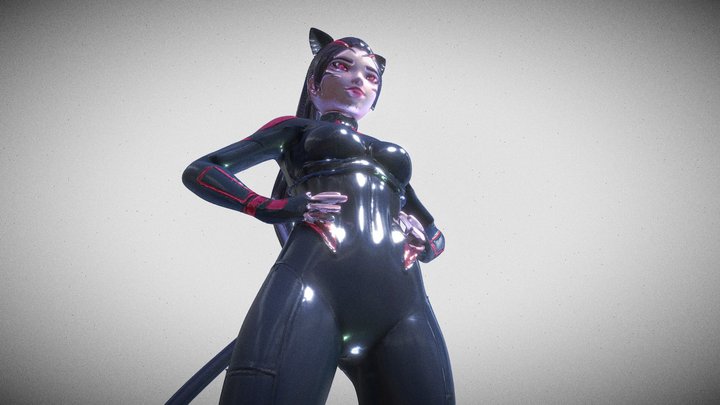 Cat-woman – Gratis 3D-model STL