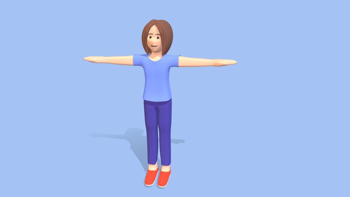 3D model CANDY CHARACTER ANIME YOUNG 3D MODEL T POSE SHAPE KEYS VR / AR /  low-poly | CGTrader