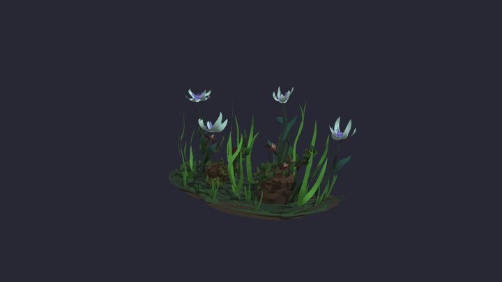 Flowers and Tree Trunks – Free 3D Model STL