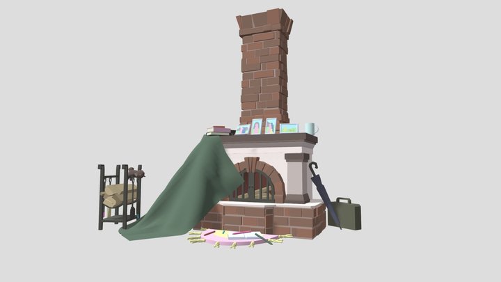 XYZ HW4. fireplace. 3D Model
