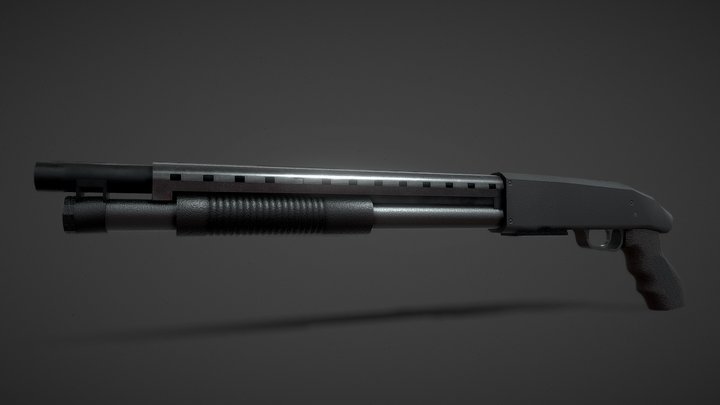 Tactical Pump-Action Shotgun – Game Ready 4K PBR 3D Model
