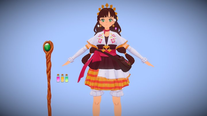 Emerald  Girl Preview 3D Model