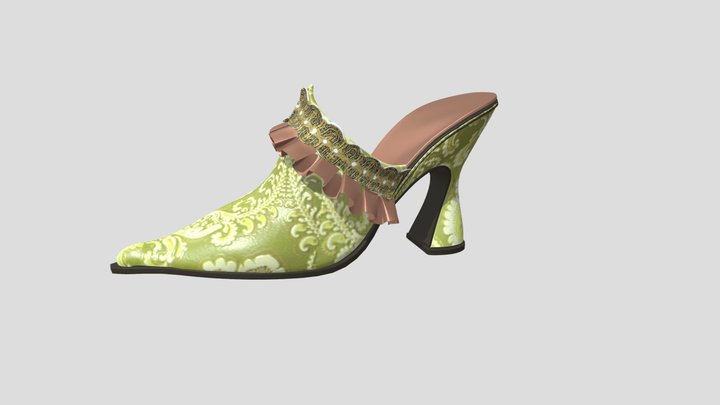 Ladies shoes of the XVIII century 3D Model
