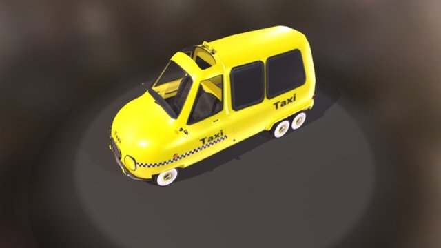 PickUp Taxi Van 3D Model