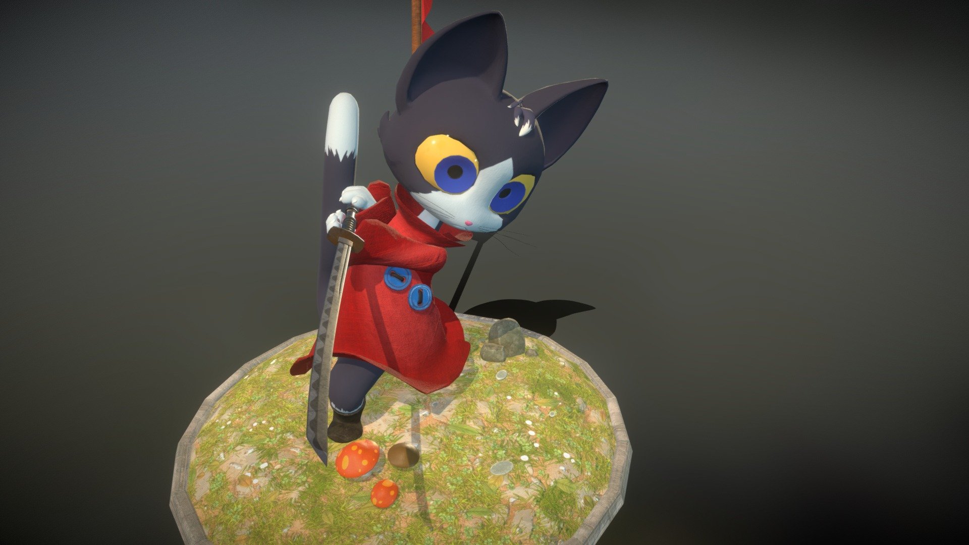 Cat Meat Katana — Sketchfab embed 3D viewer