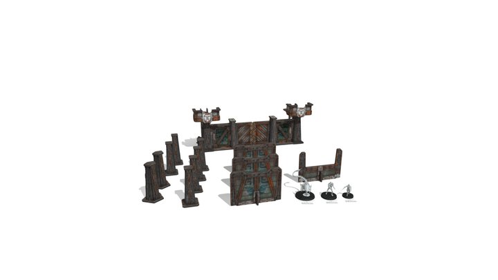Scifi Perimeter Bundle: Abandoned Theme 3D Model