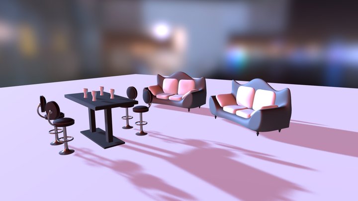 Bar Furniture 3D Model