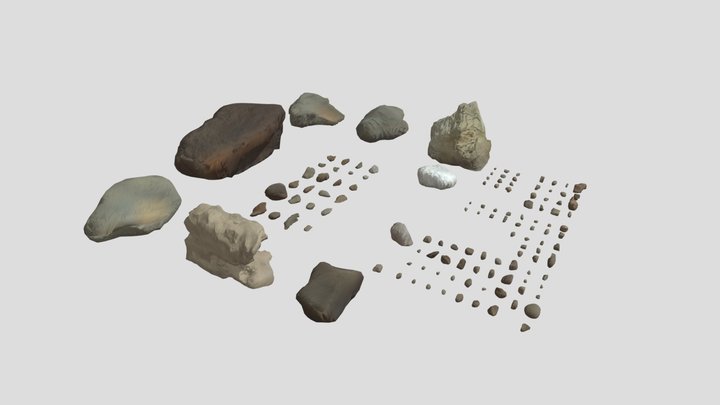 Small stones and tundras 3D Model