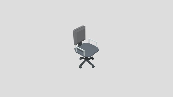 Low-Poly Office Chair 3D Model