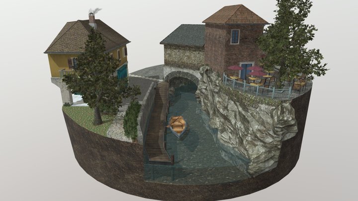 Annecy (inspired) Scene - DAE Final LP Project 3D Model