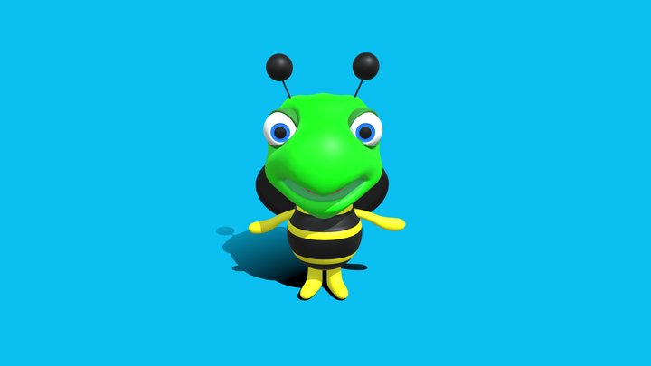 Reptisect (turtle head & bee body) 3D Model