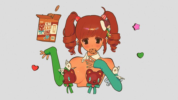 Kumakko Cookie-chan 3D Model