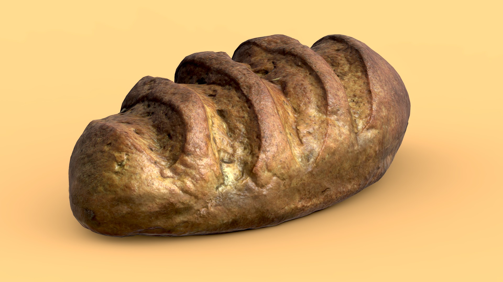 3D model sliced loaf scan low-poly - This is a 3D model of the sliced loaf scan low-poly. The 3D model is about a close-up of a rock.