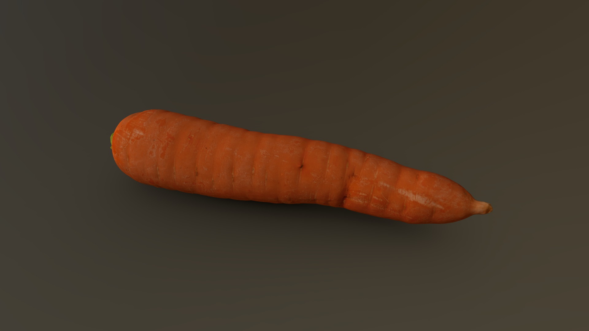 3D model Carrot 12 - This is a 3D model of the Carrot 12. The 3D model is about a carrot with a bite taken out.