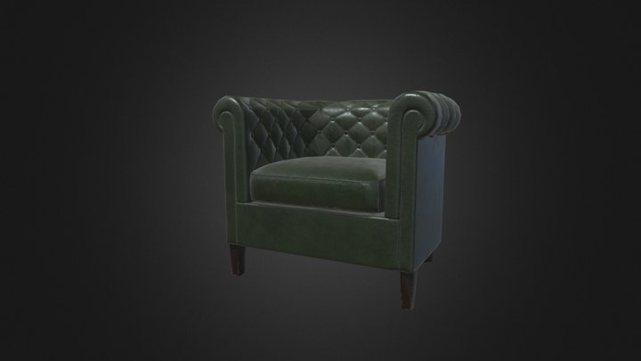 Game-Ready Armchair 3D Model