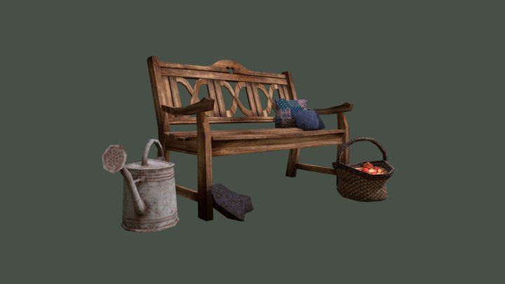 Grandma House - 3 simple props 3D Model