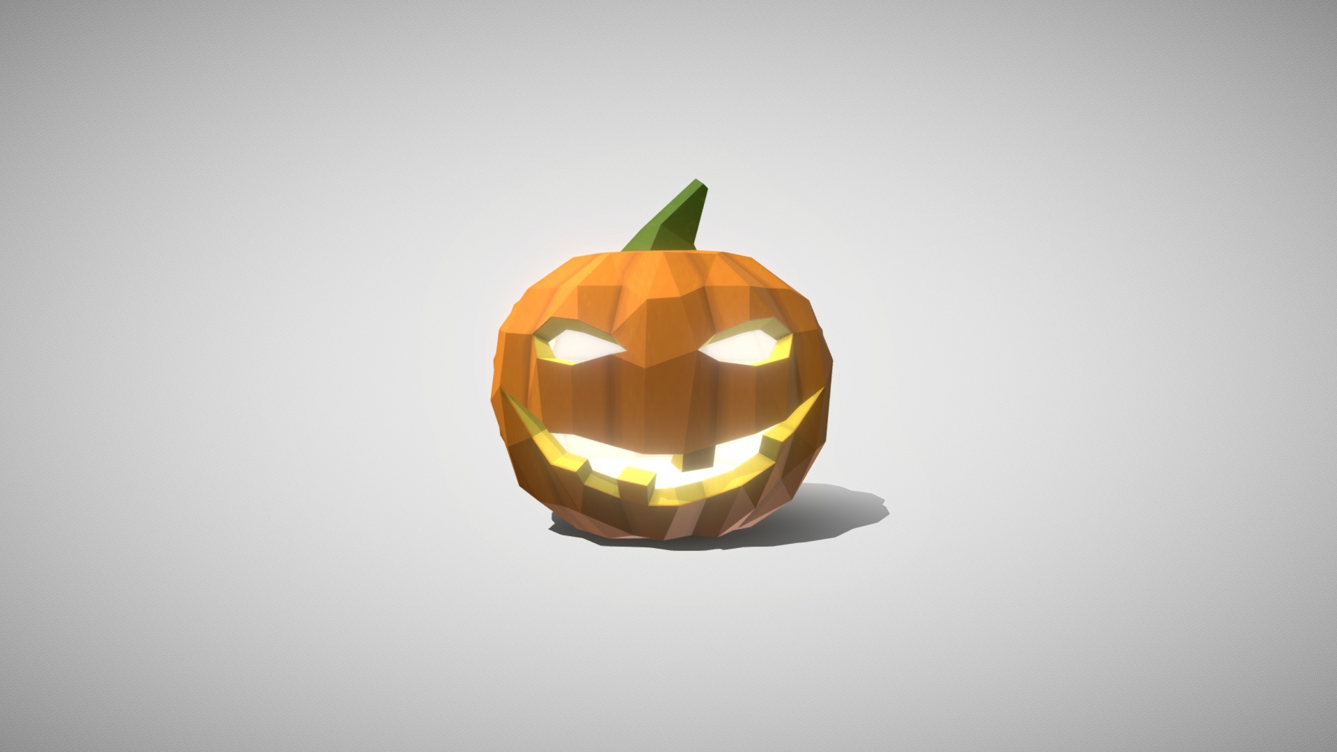 3D model Halloween pumpkin - This is a 3D model of the Halloween pumpkin. The 3D model is about a carved pumpkin with a light inside.