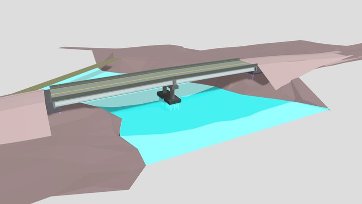 Ponte sobre o rio Branco 3D Model