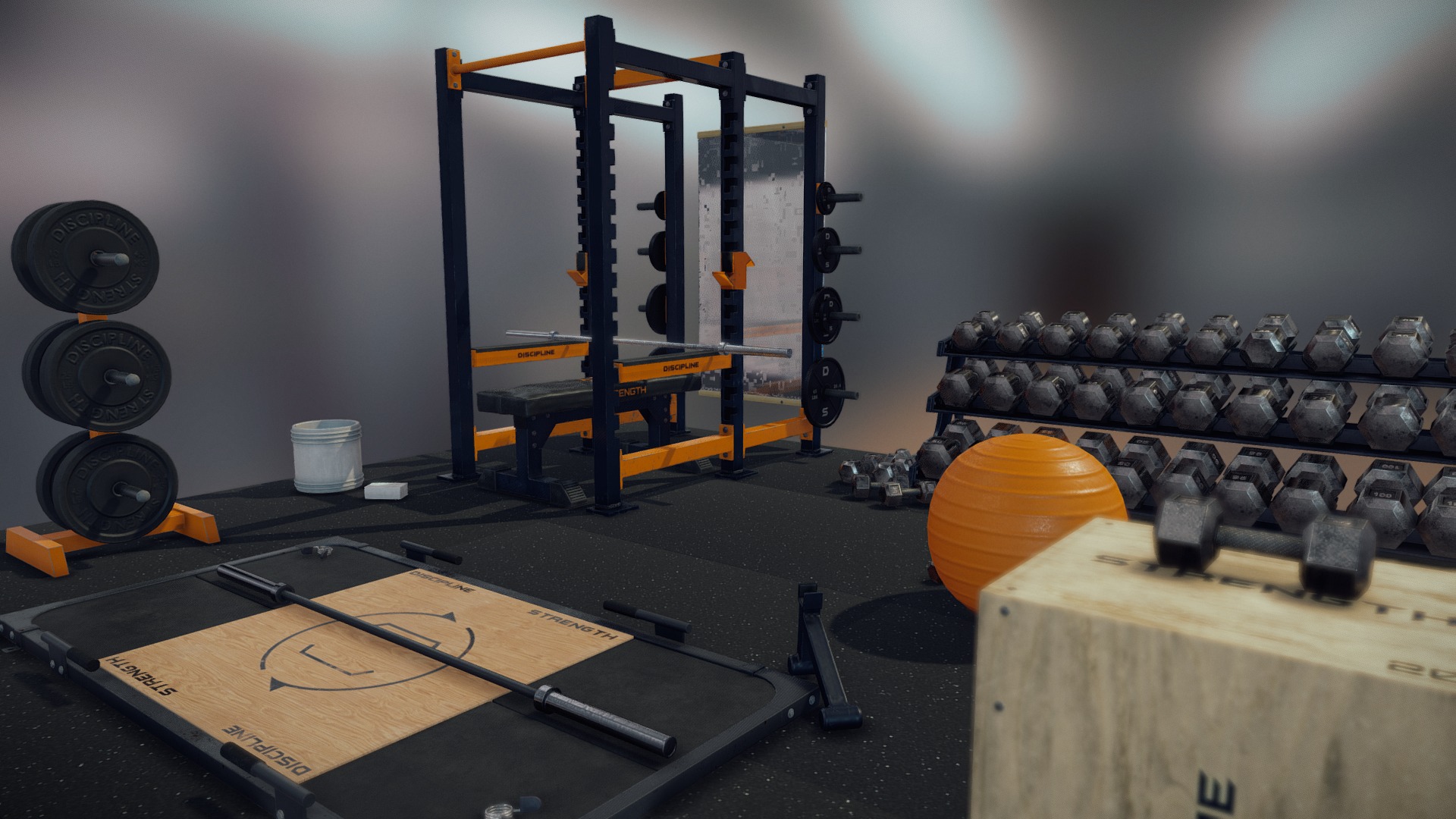 3D model The Essential Weight Lifting Set - This is a 3D model of the The Essential Weight Lifting Set. The 3D model is about a machine with wires.