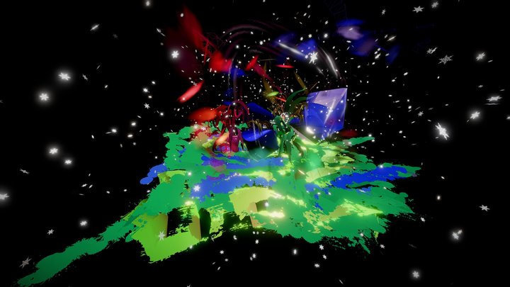 Tropical snow fantasy forest 3D Model
