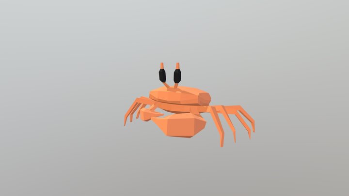 Low Poly Crab 3D Model