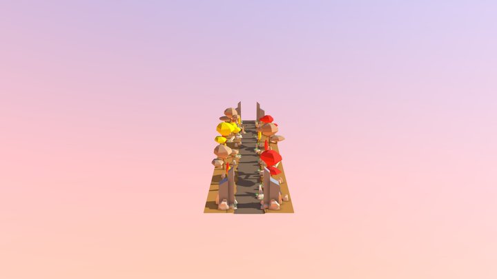 Autumn Forest Geometry style 3D Model