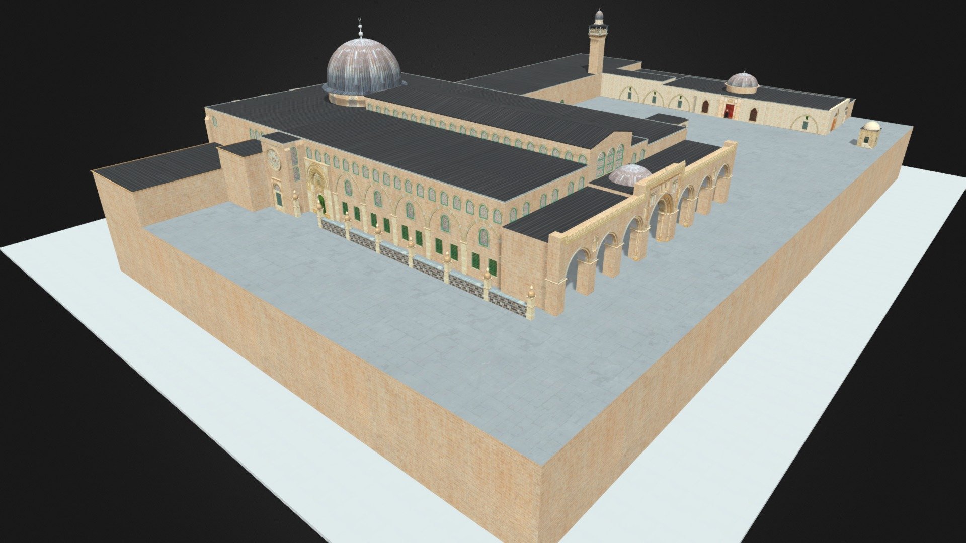 Masjid Al Aqsa Qibli Mosque 3d model - 3D model by nuralam018 [fefa266 ...