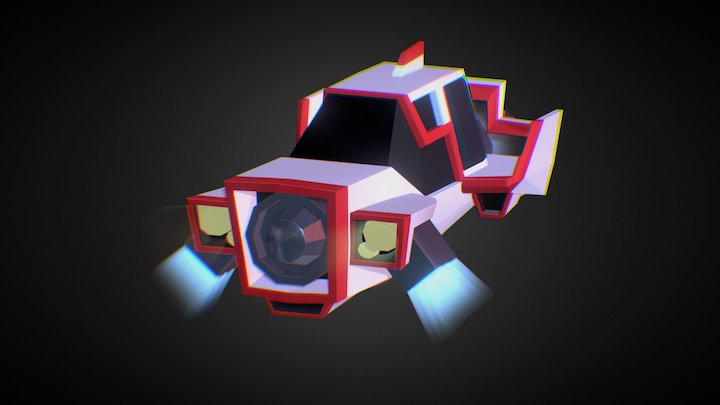 hover car for game 3D Model
