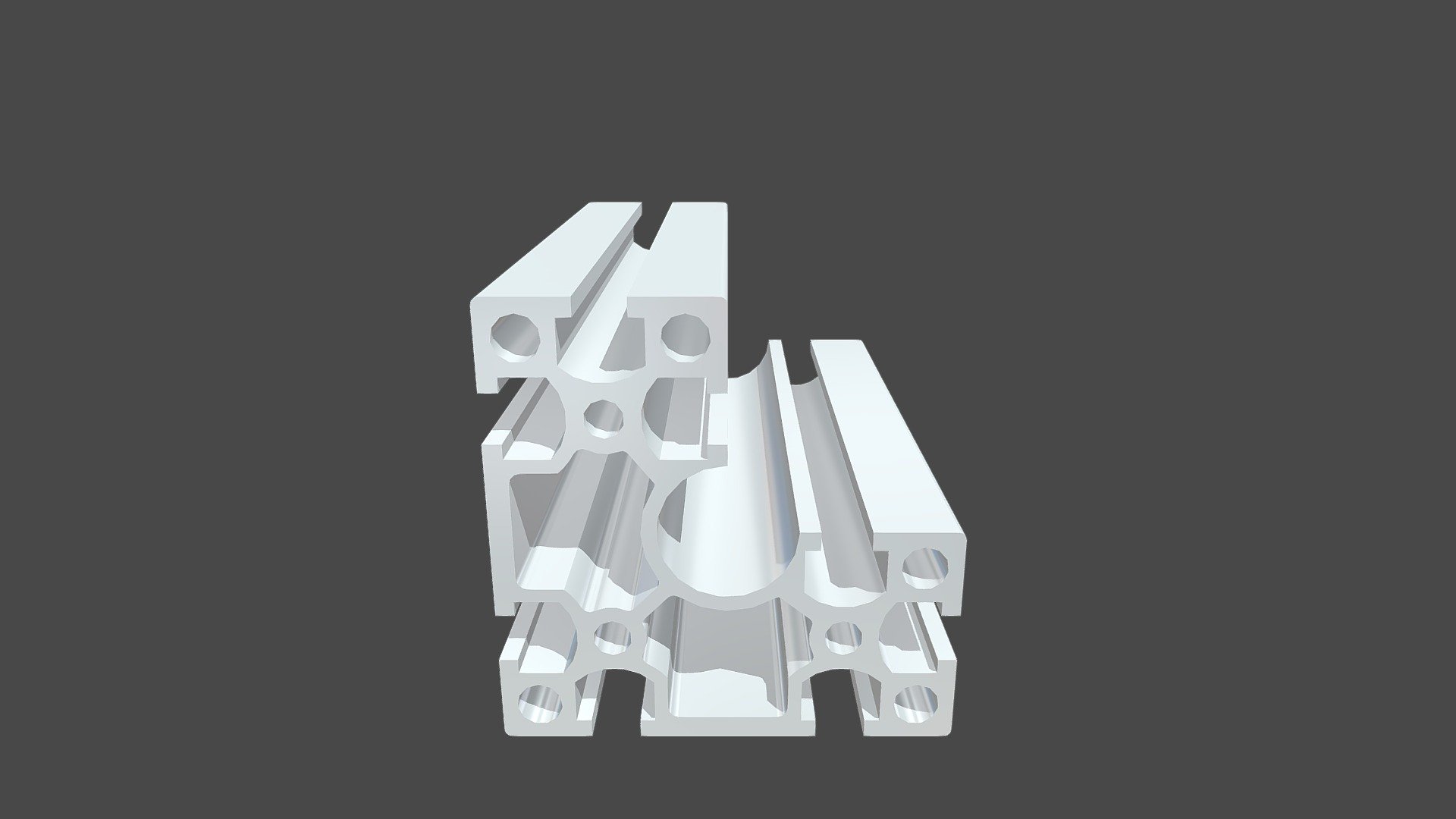 【EFS-6630 鋁擠型】60x60 - Aluminium Extrusion - 3D model by 明銳機械股份有限公司 ...