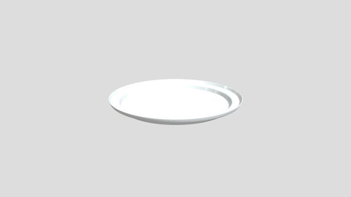 Realistic Ceramic Plate (High poly) 3D Model