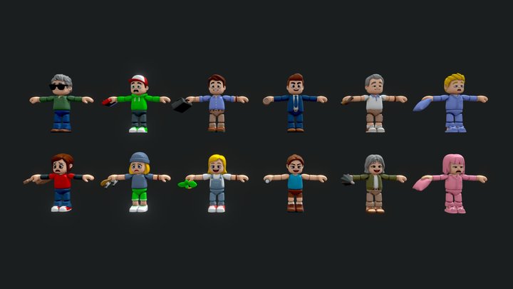 MINIMO FIGURE COLLECTION – Casual Pack 3D Model