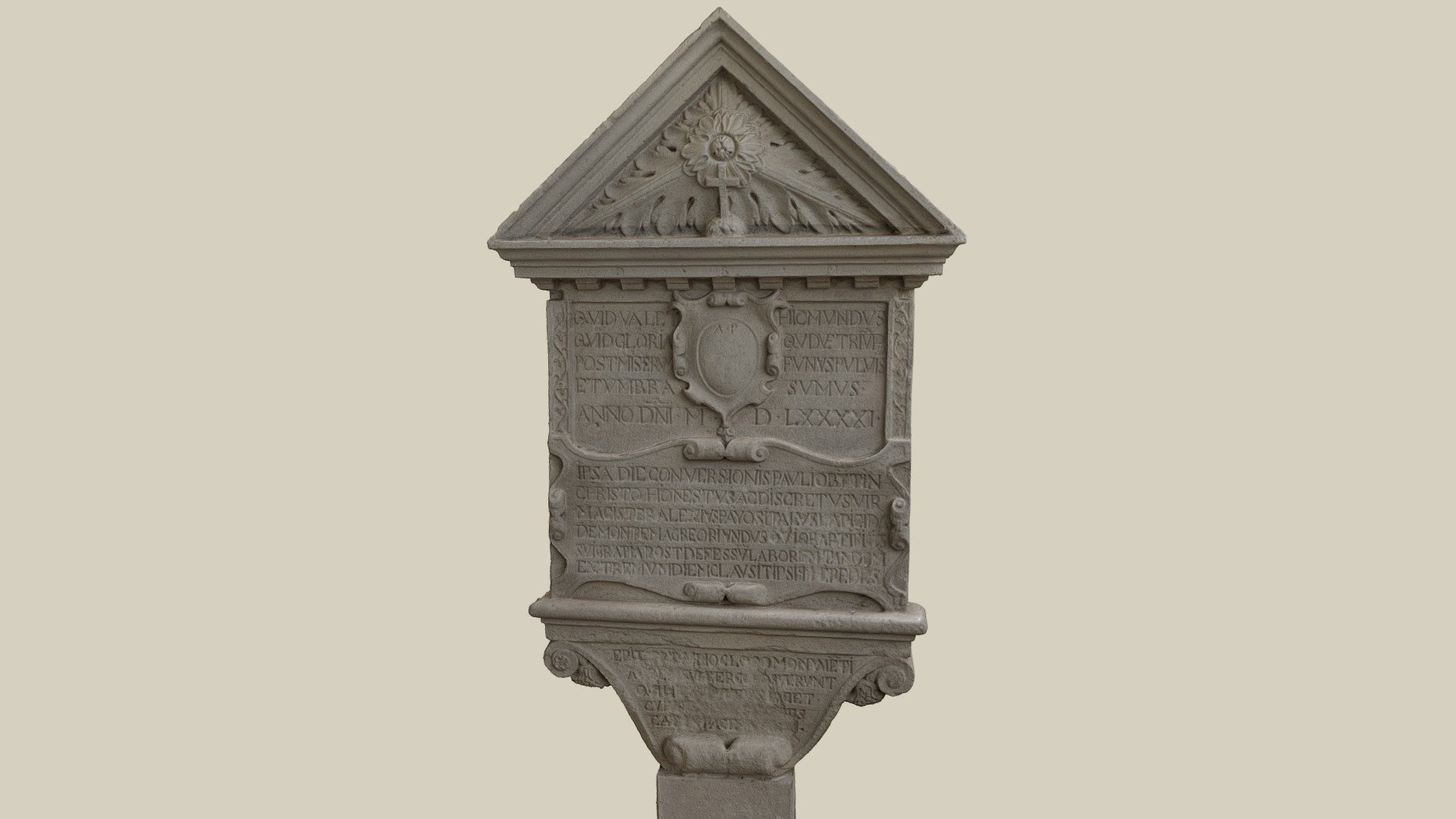 Epitaph Alexius Payos — Sketchfab embed 3D viewer