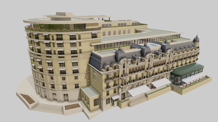 Hotel de Paris Monté Carlo 3D Model
