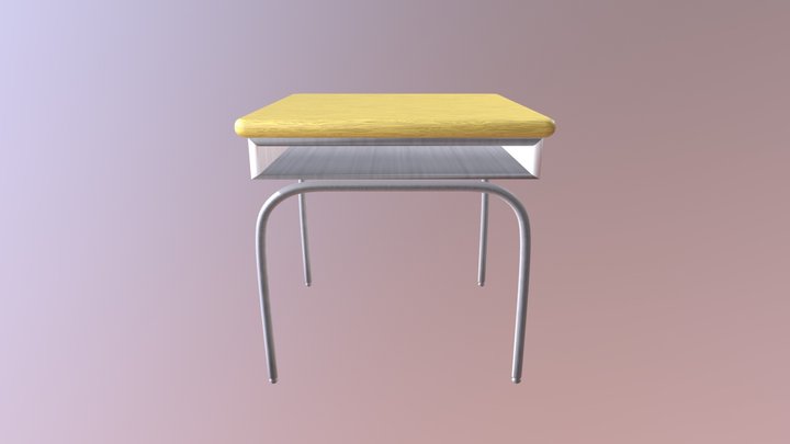 Classroom Desk 3D Model