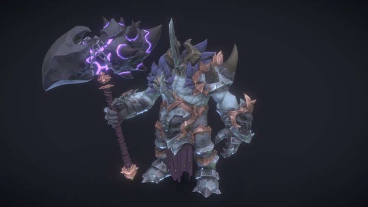 Stylized Demon Warrior 3D Model