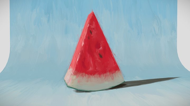 Watermelon Slice in 3D 3D Model