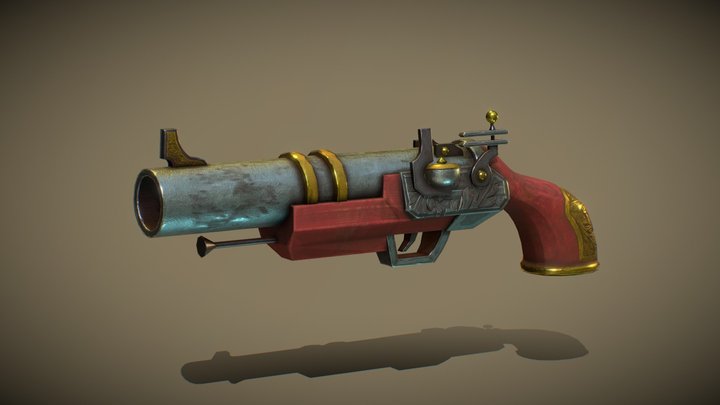 Stylized Flintlock 3D Model