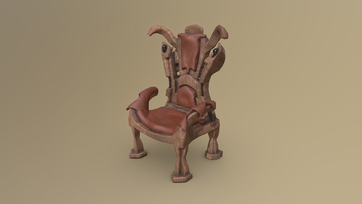 Wood Throne Nº01 3D Model