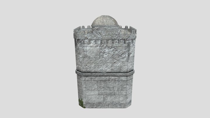 Gondorian Wall Tower Main Gate 3D Model