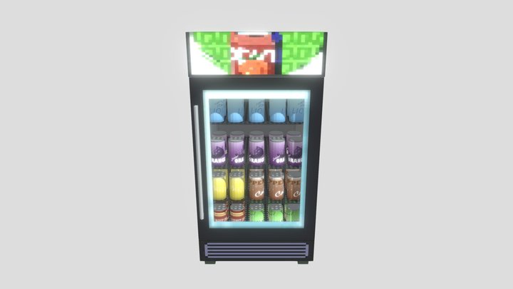 Cold drinks fridge 3D Model