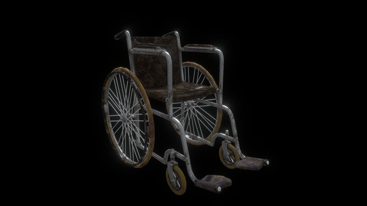 Dirty Wheelchair 3D Model