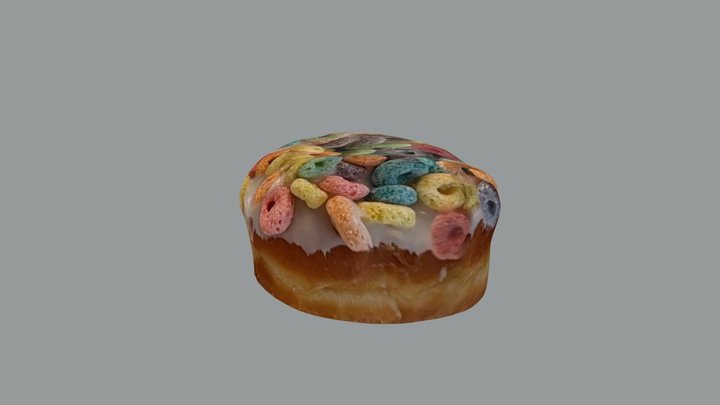 Fruit Loops Donut 3D Model