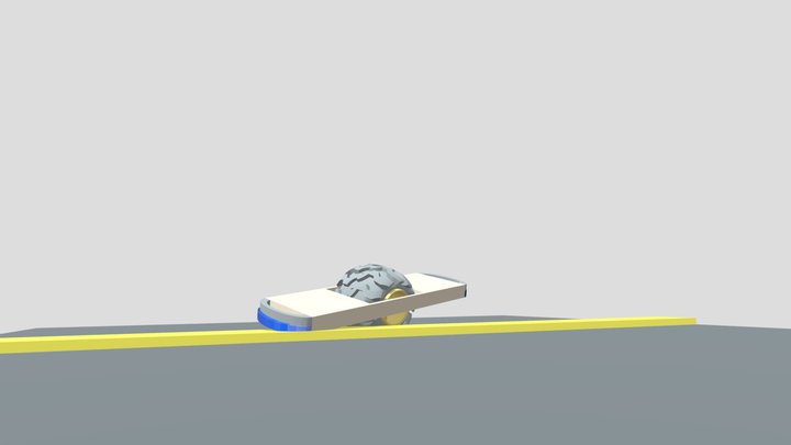 The One Wheel Hover Board 3D Model