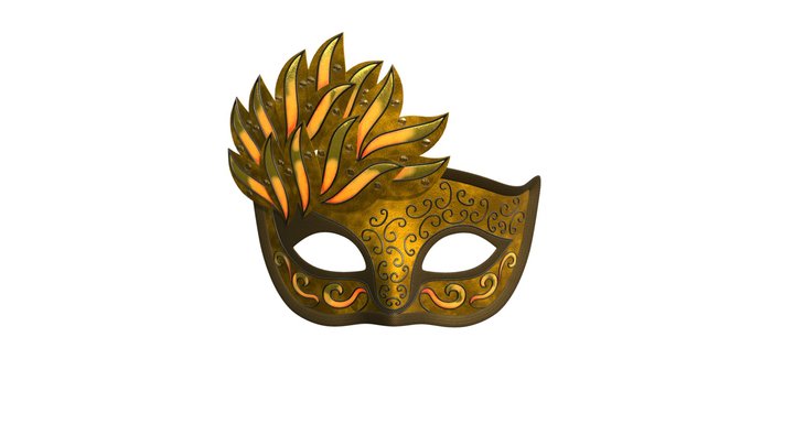 Carnival venetian mask 3D Model