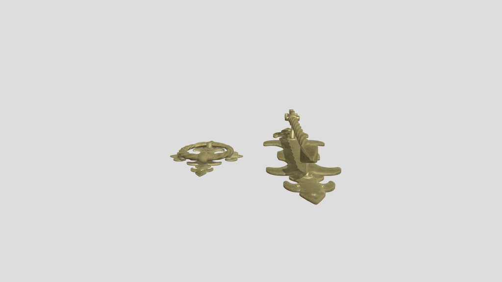Door Handle Knocker Brass