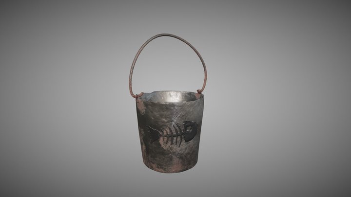Bucket for fish 3D Model